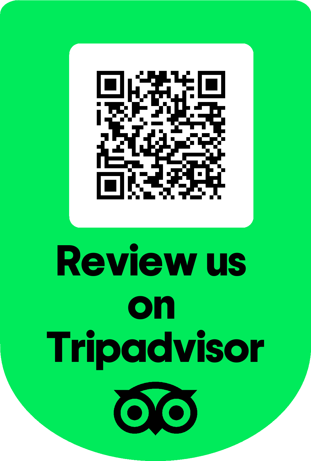 Scan to write a review on Tripadvisor